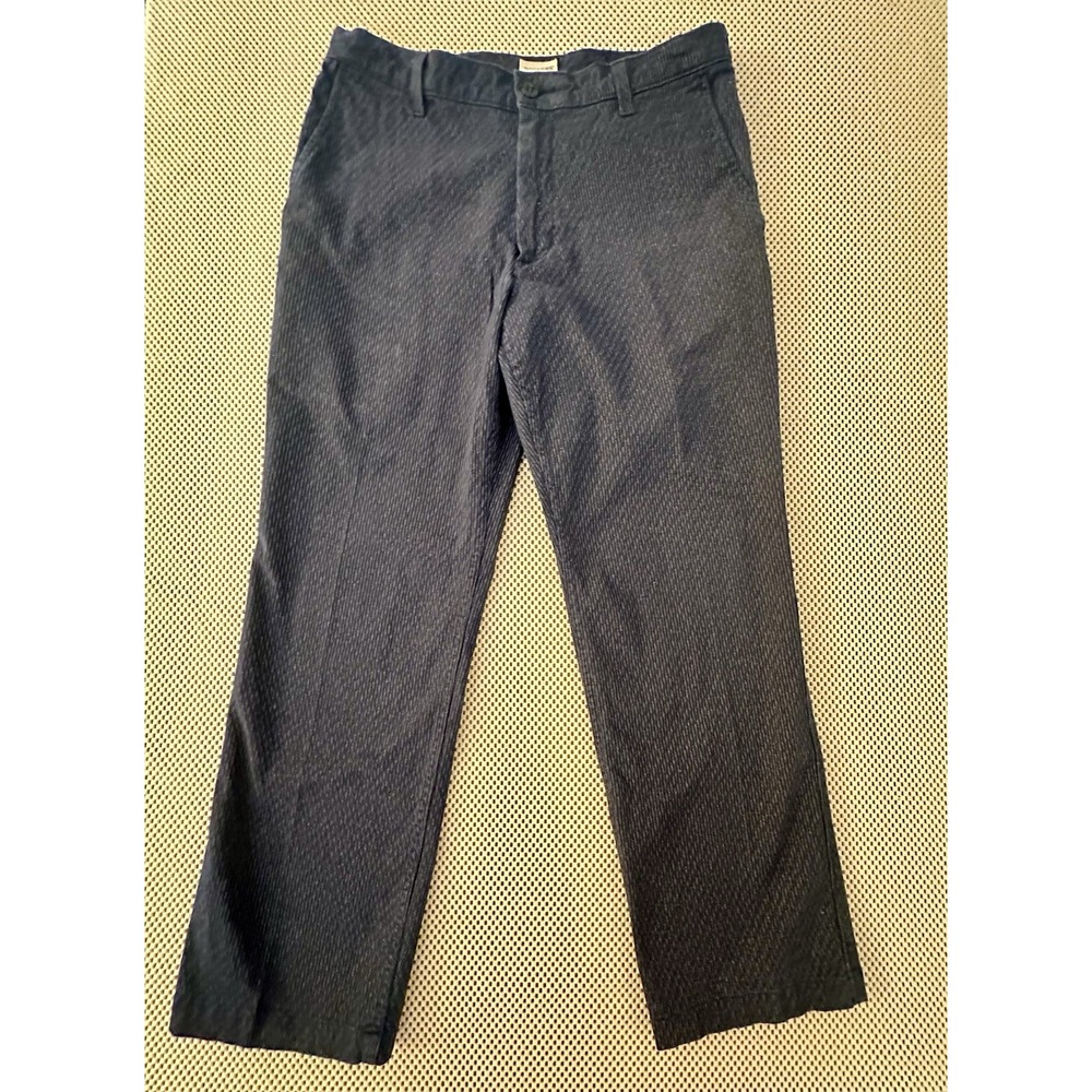 Dockers Pants Mens Size 32‎ Straight Fit Modern Subtle Blue Stripe Khaki Chinos